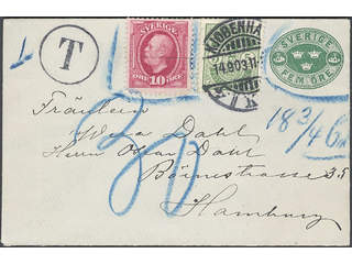 Sweden. Postal stationery, stamped envelope Facit Fk10, 54, etc. , Stamped envelope 5 …