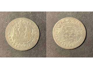 Nederländerna West Friesland 6 stuivers (scheepjesschelling) 1758, VF