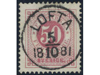 Sweden, Sverige, Sverige, Sverige. Facit 36d used, 50 öre dull violetish carmine. …