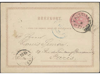 Sweden. Postal stationery, Single postcard, Facit bKd3D, Postcard 10 öre sent from …