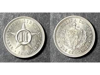 Kuba 2 centavos 1916, AU/UNC