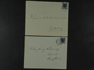 Sweden. Facit 50 cover , 10/12 öre on two covers sent in 1890–1901. (2). SEK 600