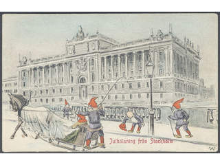 Sweden. Postcard"Gnome card", "Julhälsning från Stockholm". Unused card.
