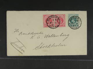Sweden. Incoming stamped mail. South Africa. 1/2+2x1 d on beautiful cover sent from …