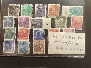 Germany, GDR (DDR). Michel 405–22 ★★, 1953 Five Year Plan II SET (18). EUR 250