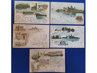 Sweden. Picture postcards, lot GRUSS AUS. H-COUNTY. Kalmar and Oskarshamn. Five used …
