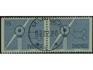 Sweden. Facit 1113BB used , 1980 Renewable Sources of Energy 1.15 Kr grey-blue pair. …