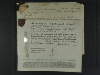 Sweden. Postal document. Unnumbered, early receipt for open registered mail, regarding a …