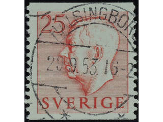 Sweden. Facit 405B used , 1952 Gustaf VI Adolf, type 1 25 öre red. EXCELLENT …