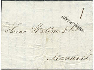 Sweden. Foreign-related cover. Norway. Prepaid letter sent from GÖTHEBORG "29 Sept 1828" …