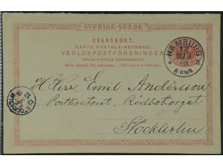 Sweden. Postal stationery, double postcard Facit bKd13 , Response card 10 öre sent from …
