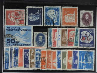 Germany GDR (DDR). Used 1949–51. All different, e.g. Mi 242, 250, 255, 258-59, 268, 270, …