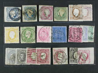 Portugal. Used 1855–1892. All different, e.g. Mi 6, 10 II, 15 (cut into picture), 36B+C, …