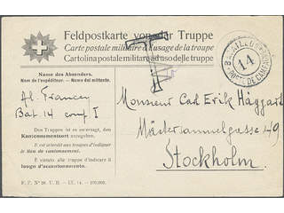 Sweden. P.O.W mailPostcard sent from the prisoner of war A. Francey to Stockholm. …