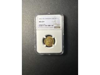 Sverige Karl XIII (1809-1818) 1 dukat 1812, 01/0, NGC MS63+ TOP POP