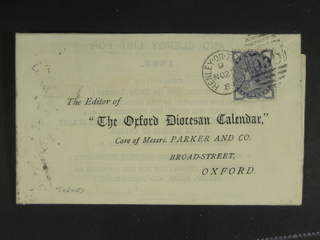 Britain. Michel 72 cover , 1884 Queen Victoria ½ d slate-blue, watermark Imperial Crown …