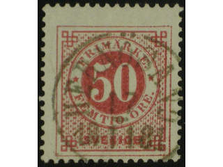 Sweden. Facit 36c used , 50 öre violetish carmine. Superb cancellation HERNÖSAND …