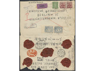 Poland. Michel 242, 264, 273 on cover, 10+2×40+2×75 gr on registered special delivery …