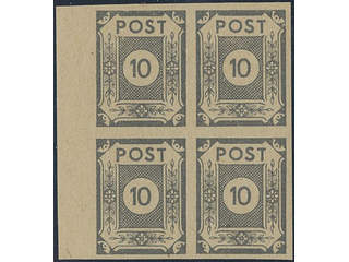 Germany, Soviet zone. Michel 5Z(a) wax ★★, 1945 Numeral 10 pf grey in block of 4. …