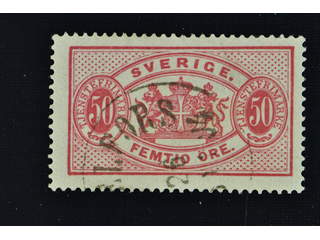 Sweden. Official Facit Tj22B used , 50 öre red, perf 13, type II. Lightly used example …