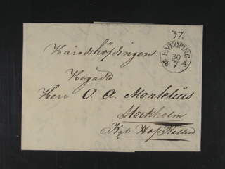 Sweden. C county. ENKÖPING 30.7.1836, arc postmark. Type 2 on beautiful letter sent to …
