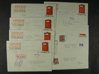 Sweden. Postal stationery, areogram Facit Ae5 , Aerogram 1.30 kr (+20 öre), seven usages …