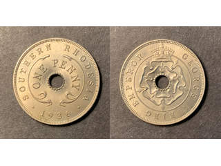 Sydrhodesia George V (1910-1936) 1 penny 1936, XF-UNC