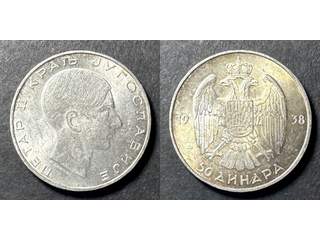 Jugoslavien Peter II (1918-1941) 50 dinara 1938, AU/UNC