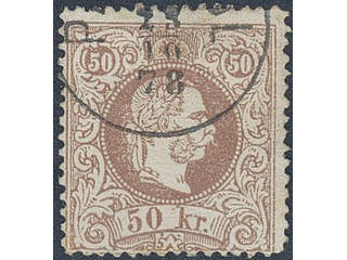 Austria. Michel 41 ID used, 50 Kr brown perf 12. EUR 150