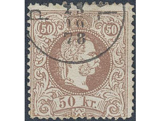 Austria. Michel 41 ID used, 50 Kr brown perf 12. EUR 150