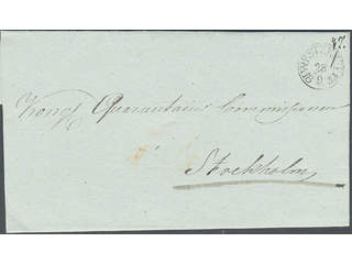 Sweden. H county. WESTERVIK 28.9.1832, arc postmark. Type 1 on cover sent to Stockholm. …