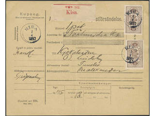 Sweden. Official Facit Tj21 , 2x30 öre on beautiful address card (fold) for insured …