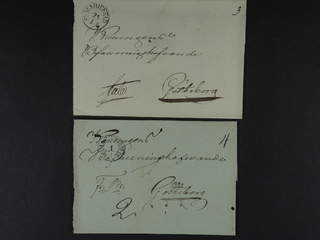 Sweden. R county. MARIESTAD 1834–1837, arc postmark. Type 2 on eleven covers sent to …