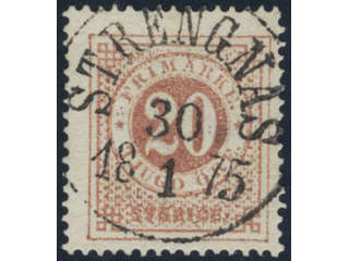 Sweden, Sverige, Sverige, Sverige. Facit 22e used, 20 öre brownish red. Superb …