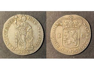 Nederländerna Holland 1 gulden 1793, VF