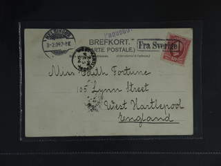 Sweden. Facit 54. DENMARK. Danish boxed cancellation FRA SVERIGE (Helsingborg–Helsingør …