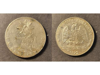 Mexico 1 peso 1872/1 CH M, AU