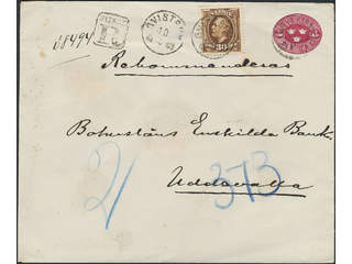 Sweden. Postal stationery, stamped envelope Facit Fk6A, 58 , Stamped envelope 10 öre …
