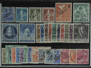 Germany Berlin. Used 1948-53. All different, e.g. Mi 13, 36, 38-39, 67, 80, 85, 87, …