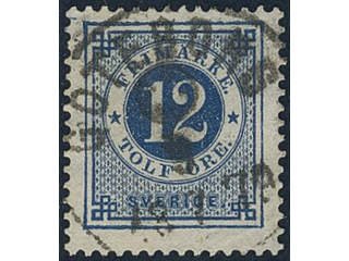 Sweden, Sverige, Sverige, Sverige. Facit 32d used, 12 öre dark blue clean distinct …