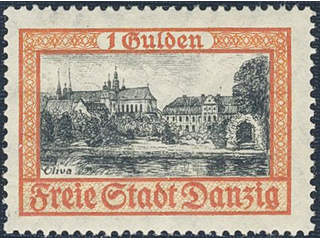 Germany Danzig. Michel 212b ★★ , 1932 Buildings II 1 G dark yellowish red/black. EUR 90