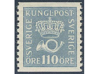 Sweden. Facit 169cxz ★★ , 110 öre blue with watermark lines + KPV.