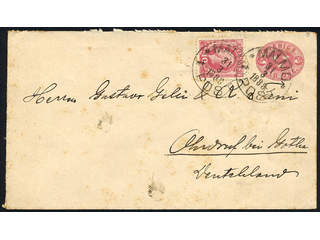 Sweden. Postal stationery, Stamped envelope, Facit Fk3, 45, Stamped envelope 10 öre …