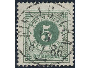 Sweden, Sverige, Sverige, Sverige. Facit 30k used, 5 öre dark green. EXCELLENT …