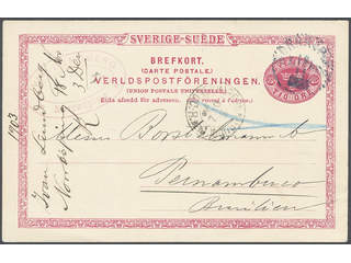 Sweden. Postal stationery, Single postcard, Facit bKe13, Postcard 10 öre sent from …