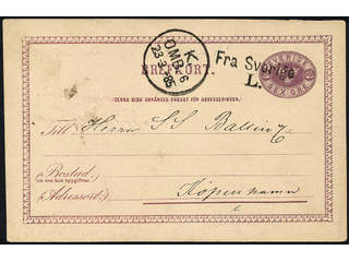 Sweden. Facit bKe6C. Cancellations, DENMARK. Danish cancellation FRA SVERIGE L …