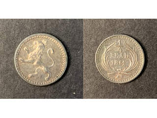 Guatemala 1/4 real 1861, UNC