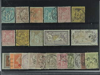 France. Used 1876–1924. All different, e.g. Mi 57 II, 59 I, 62 I, 65 I, 66 II, 75, 81 I, …