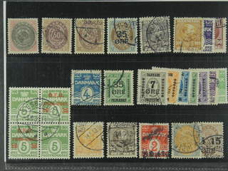 Denmark. Used 1875–1915. All different, e.g. F 34, 36, 44, 47, 67-68, 85, 119 (block of …