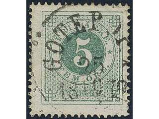 Sweden, Sverige, Sverige, Sverige. Facit 19h used, 5 öre dull bluish green, unclean …